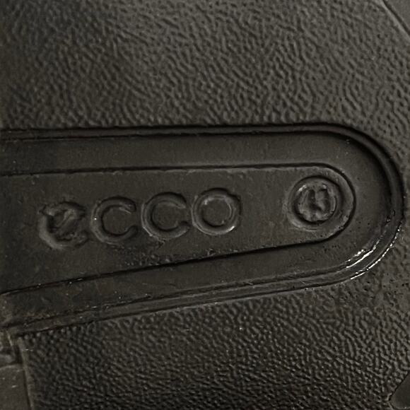 Ecco Shock Point Oxfords Sz 9 43 Extra Width Brown Distressed Leather Mens Shoes - Picture 9 of 13